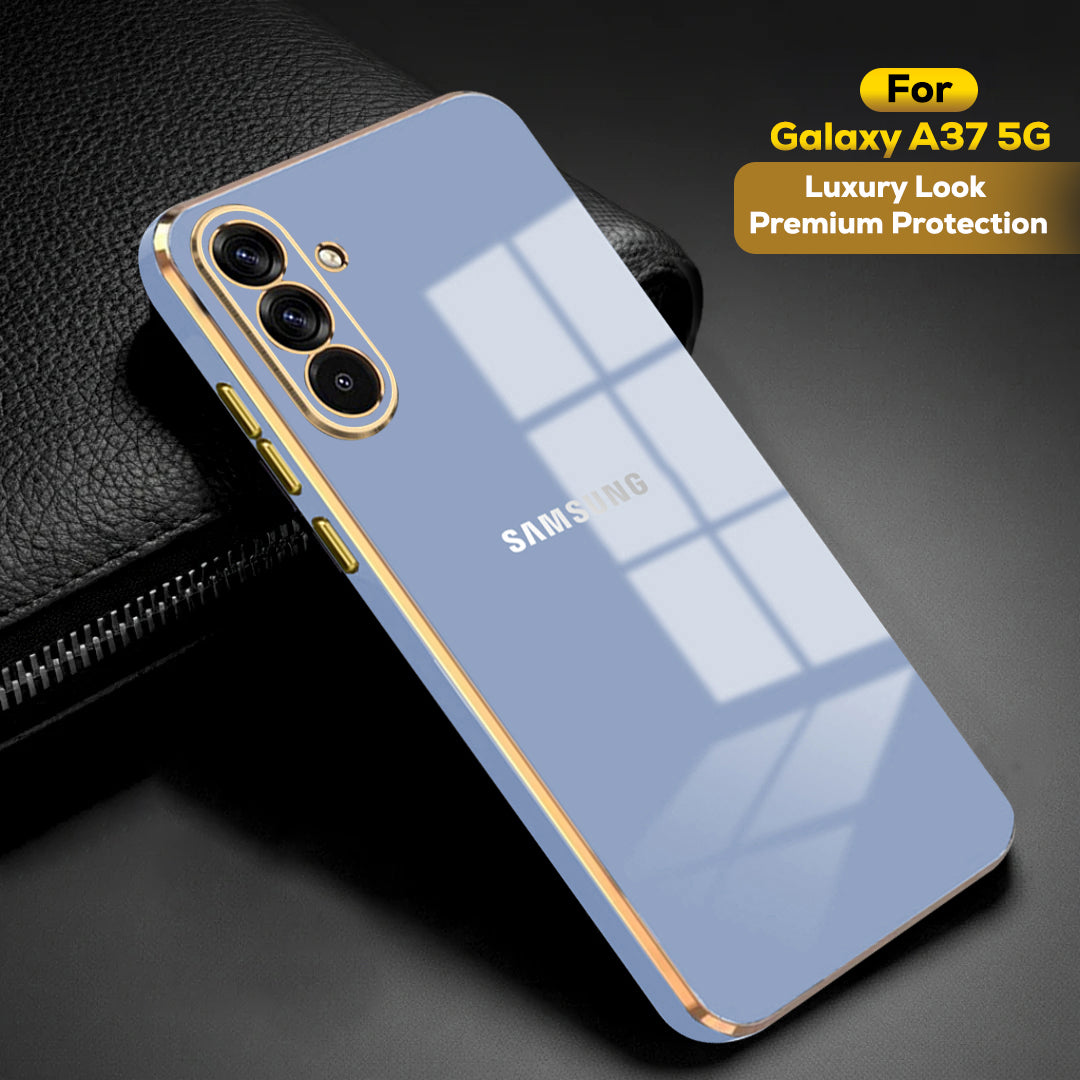 Samsung GALAXY A37 5G ULTRA-SHINE GOLD ELECTROPLATED LUXURIOUS  BACK CASE WITH CAMERA PROTECTION