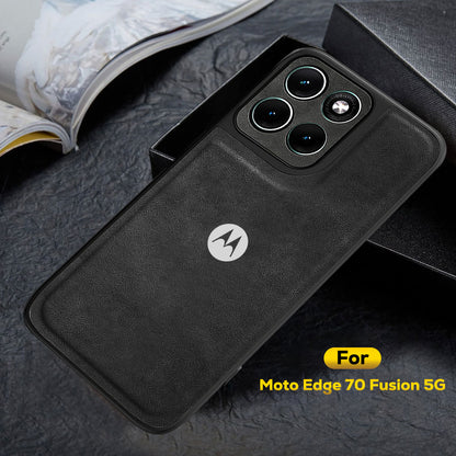 MOTOROLA EDGE 70 FUSION 5G Silicone Leather Back Cover - High Quality Protective Camera Lens Shield Case