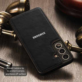 Galaxy S23 FE 5G Drop Protection | Raised Camera Edges Protective Back Leather Case