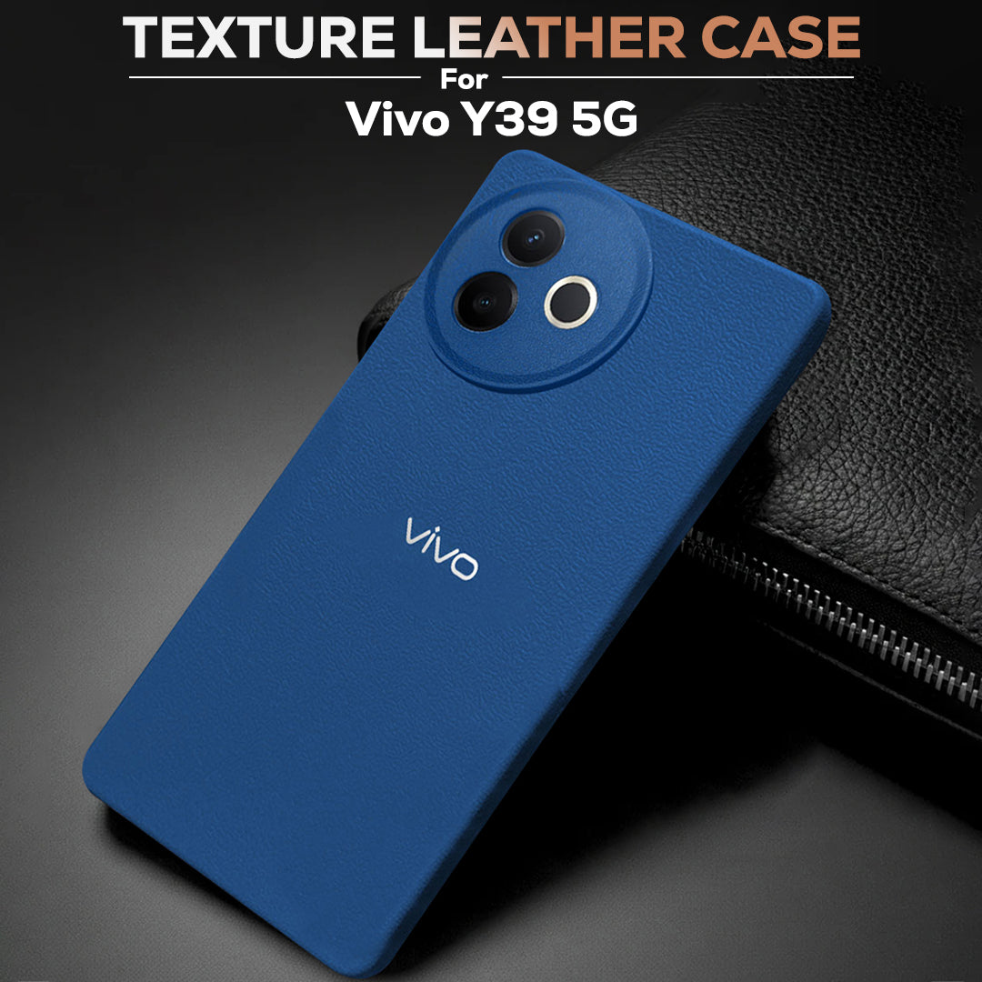 VIVO Y39 5G Solid Color Leather Texture Matte Phone Back Case