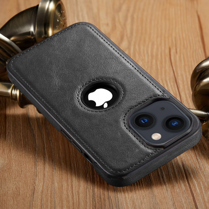 IPHONE 14 PLUS 5G Drop Protection | Raised Camera Edges Protective Back Leather Case