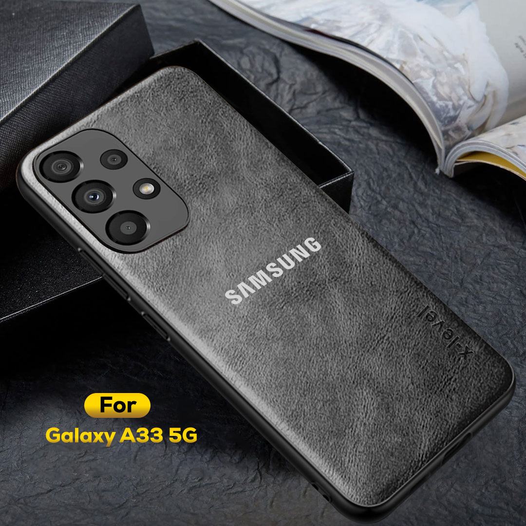 SAMSUNG GALAXY A33 5G  Business Style PU LEATHER PROTECTIVE BACK CASE WITH CAMERA PROTECTION