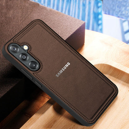 Samsung Galaxy A16 5G Vintage Leather Stitched Protective Back Case