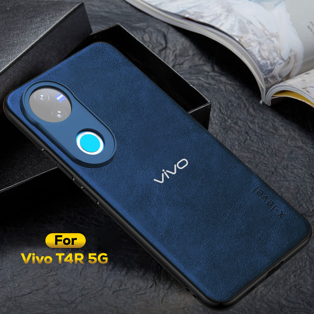 VIVO T4R 5G  Business Style  PU LEATHER PROTECTIVE BACK CASE WITH CAMERA PROTECTION