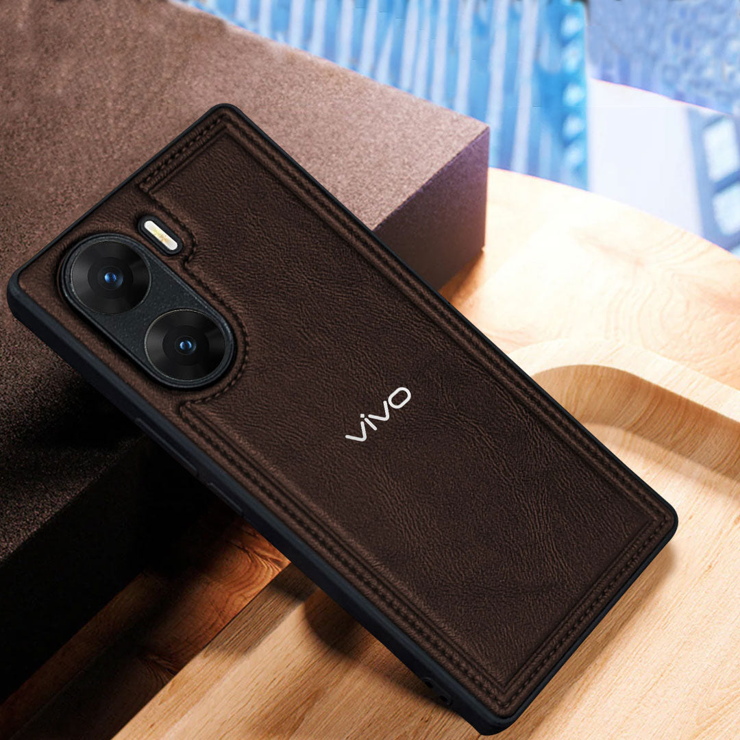 VIVO V29E 5G Vintage Leather Stitched Protective Back Case