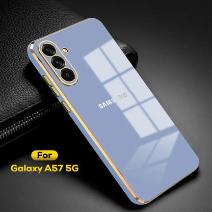 SAMSUNG GALAXY A57 5G ULTRA-SHINE GOLD ELECTROPLATED LUXURIOUS  BACK CASE WITH CAMERA PROTECTION