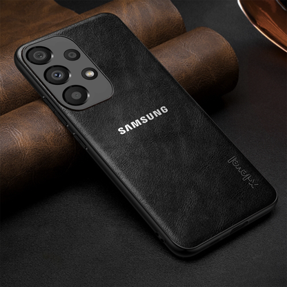 GALAXY A73 5G  Business Style PU LEATHER PROTECTIVE BACK CASE WITH CAMERA PROTECTION