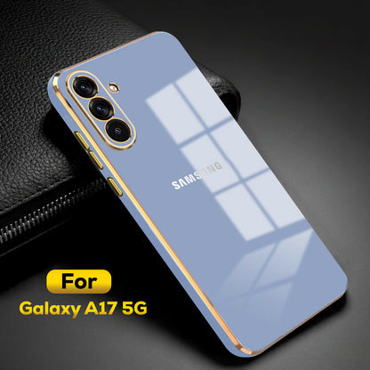 SAMSUNG GALAXY A17 5G ULTRA-SHINE GOLD ELECTROPLATED LUXURIOUS BACK CASE WITH CAMERA PROTECTION