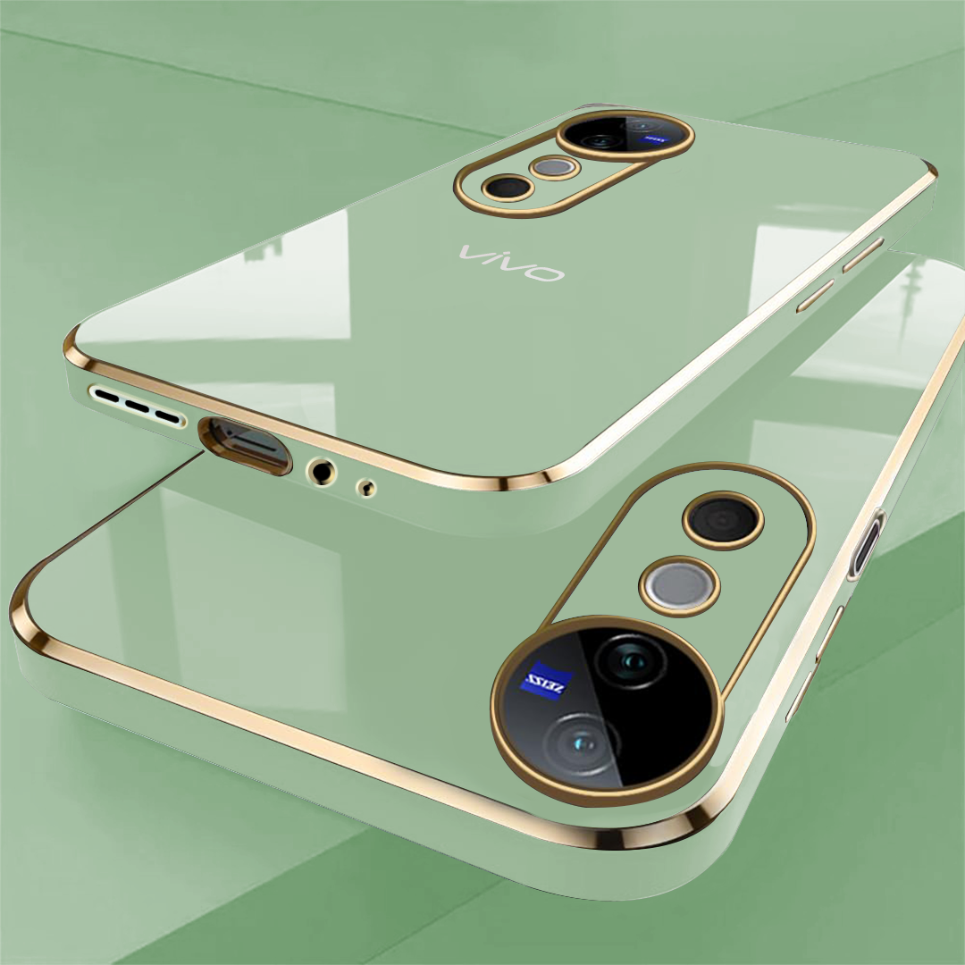 VIVO V40/V40 PRO 5G ULTRA-SHINE GOLD ELECTROPLATED LUXURIOUS  BACK CASE WITH CAMERA PROTECTION