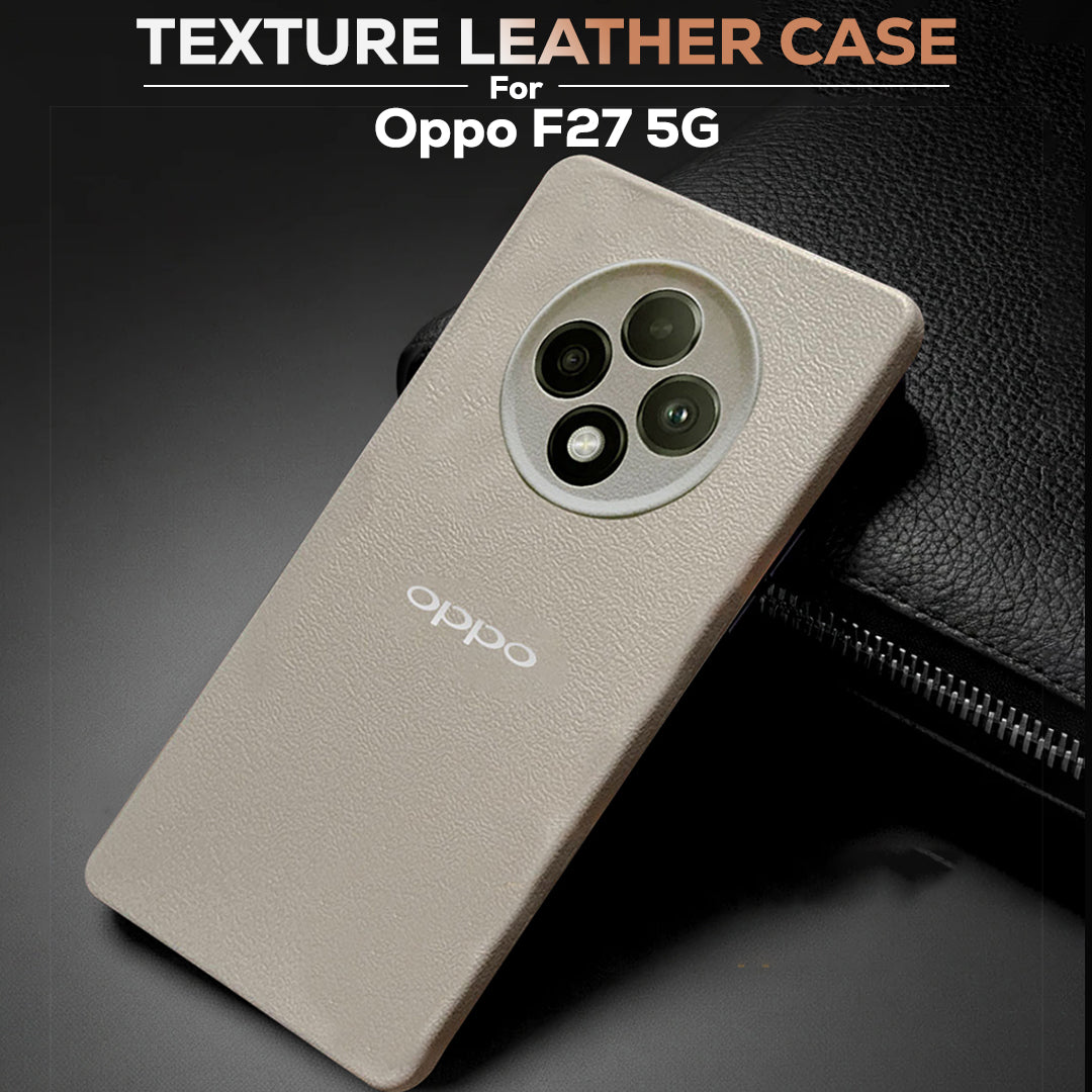 Oppo F27 5G Solid Color Leather Texture Matte Phone Back Case