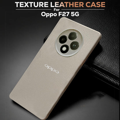 Oppo F27 5G Solid Color Leather Texture Matte Phone Back Case