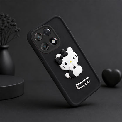 ONEPLUS 11R 5G Soft Silicone 3D Hello Kitty character design Back Case with Camera Protection