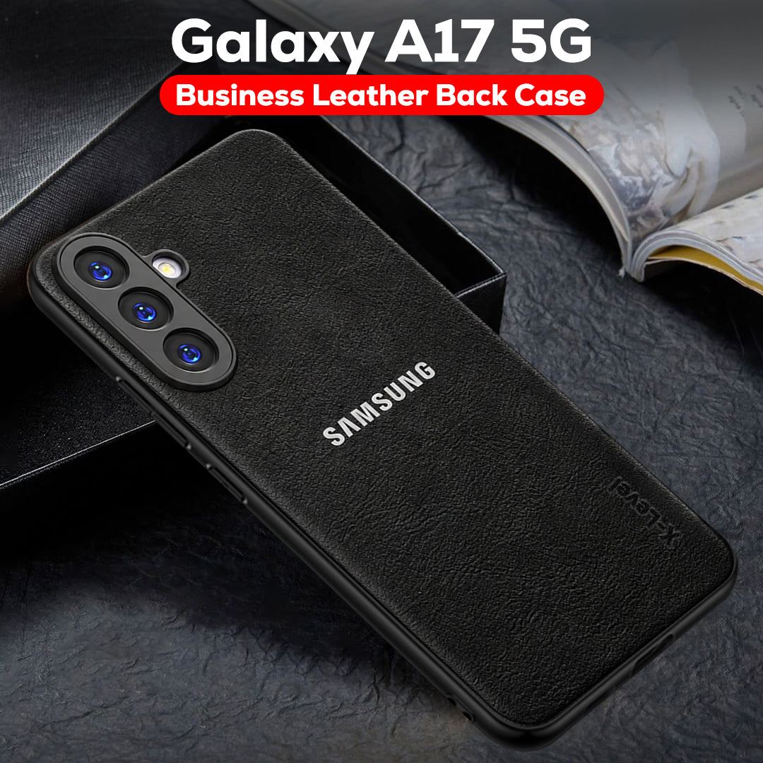 SAMSUNG GALAXY A17 5G Business Style PU LEATHER PROTECTIVE BACK CASE WITH CAMERA PROTECTION
