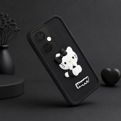 ONEPLUS NORD CE 3 LITE 5G Soft Silicone 3D Hello Kitty character design Back Case with Camera Protection