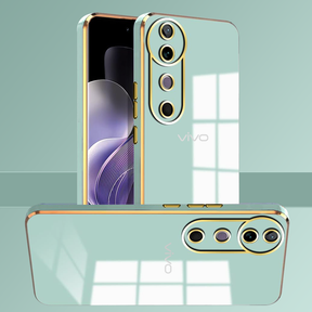 VIVO V30 PRO/T3 ULTRA/ V40E/V40 PRO 5G ULTRA-SHINE GOLD ELECTROPLATED LUXURIOUS  BACK CASE WITH CAMERA PROTECTION