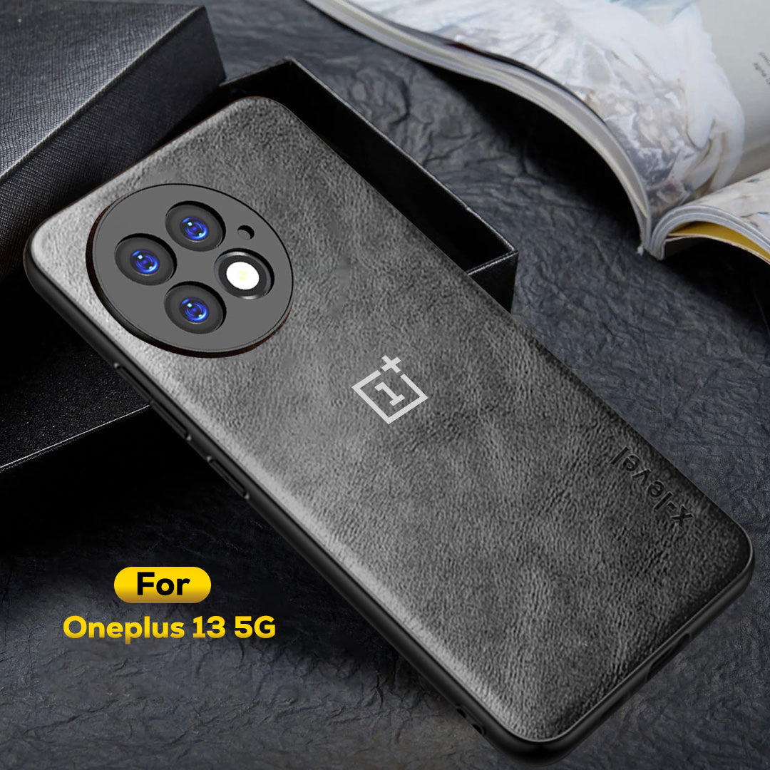 ONEPLUS 13 5G Business Style PU LEATHER PROTECTIVE BACK CASE WITH CAMERA PROTECTION