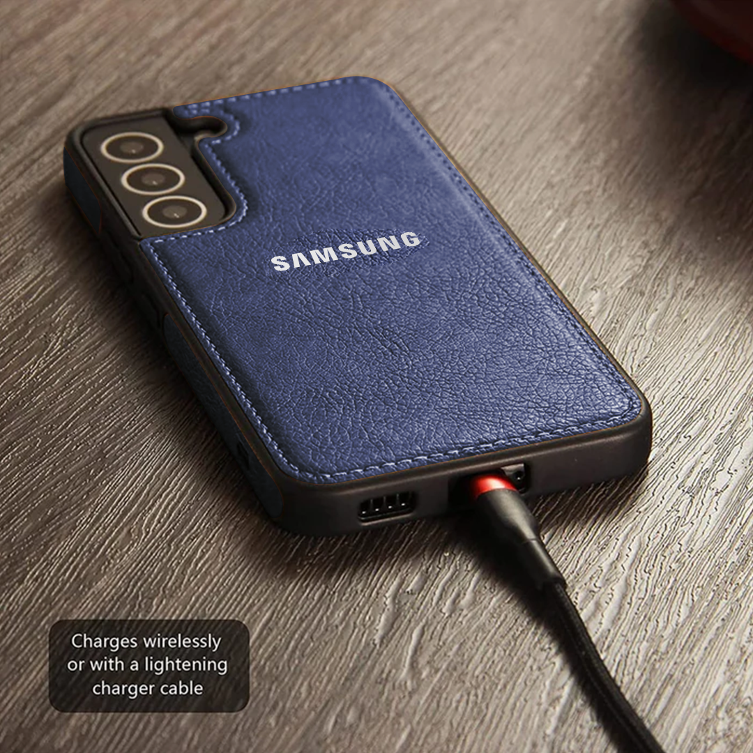 Galaxy S24 PLUS 5G Drop Protection | Raised Camera Edges Protective Back Leather Case