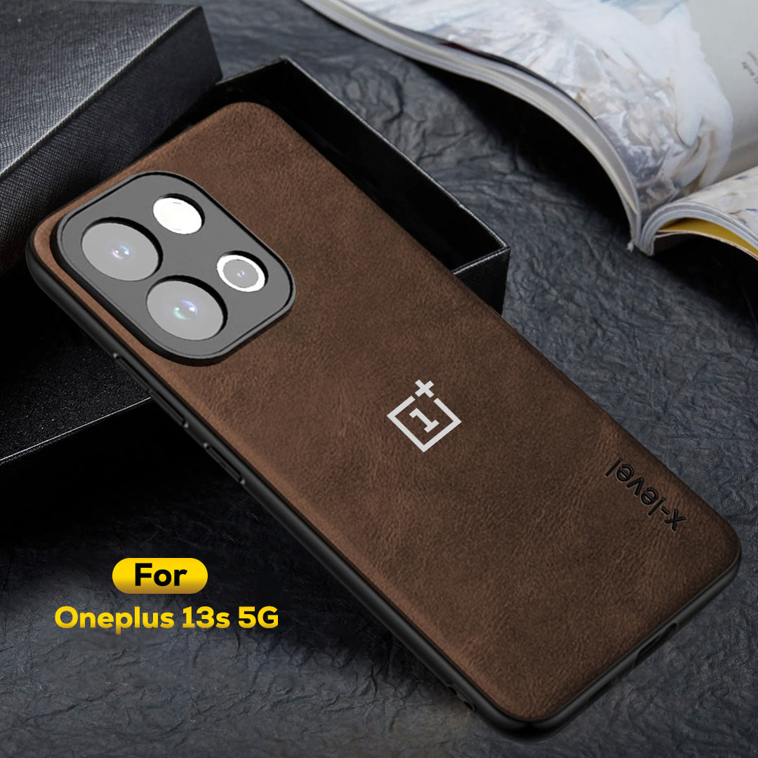 ONEPLUS 13s 5G Business Style PU LEATHER PROTECTIVE BACK CASE WITH CAMERA PROTECTION