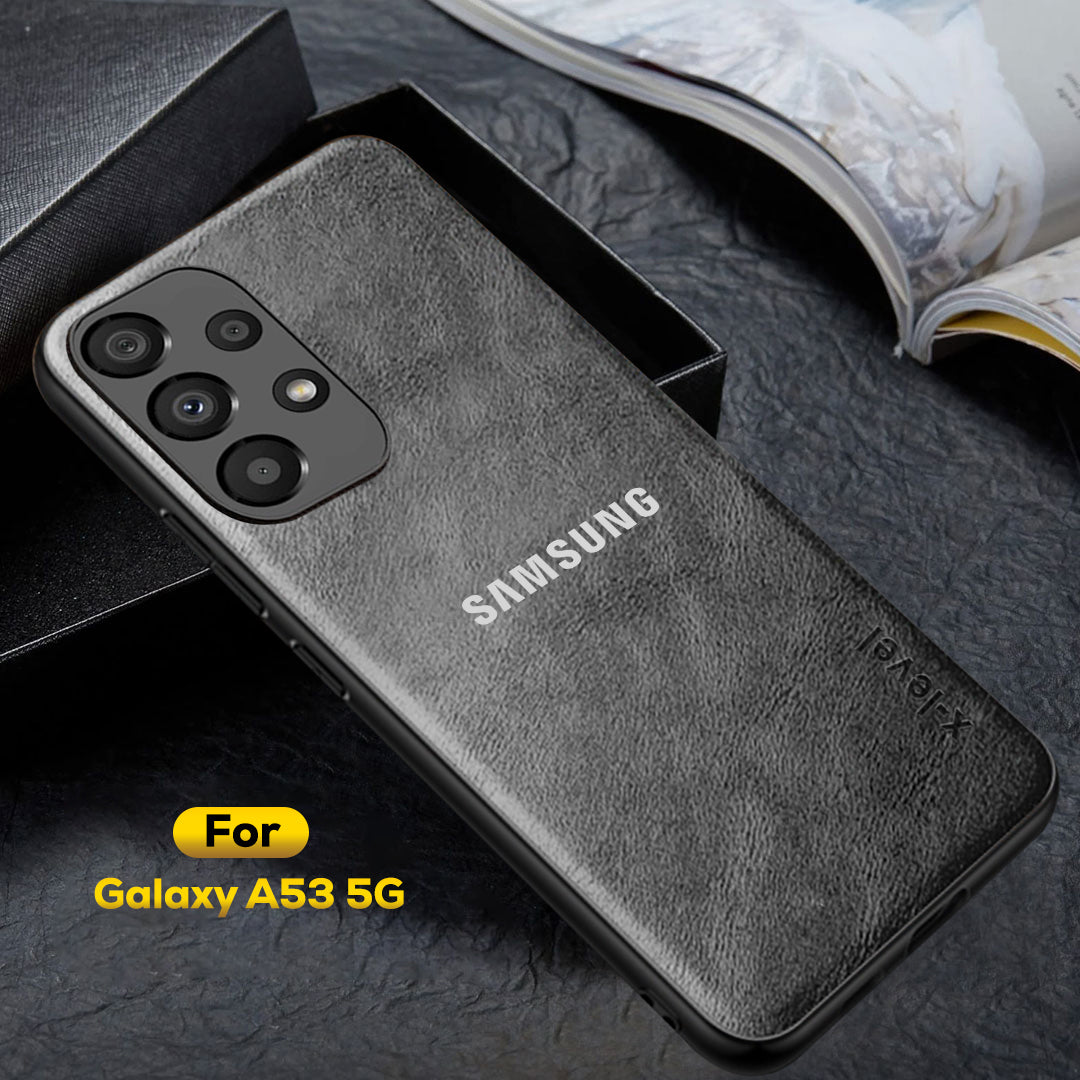GALAXY A53 5G  Business Style PU LEATHER PROTECTIVE BACK CASE WITH CAMERA PROTECTION