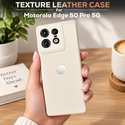 MOTO EDGE 50 PRO 5G Solid Color Leather Texture Matte Phone Back Case