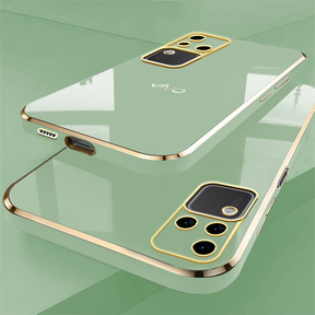 VIVO V30 PRO 5G ULTRA-SHINE GOLD ELECTROPLATED LUXURIOUS  BACK CASE WITH CAMERA PROTECTION