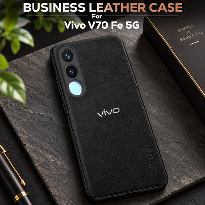 VIVO V70 FE 5G  Business Style PU LEATHER PROTECTIVE BACK CASE WITH CAMERA PROTECTION