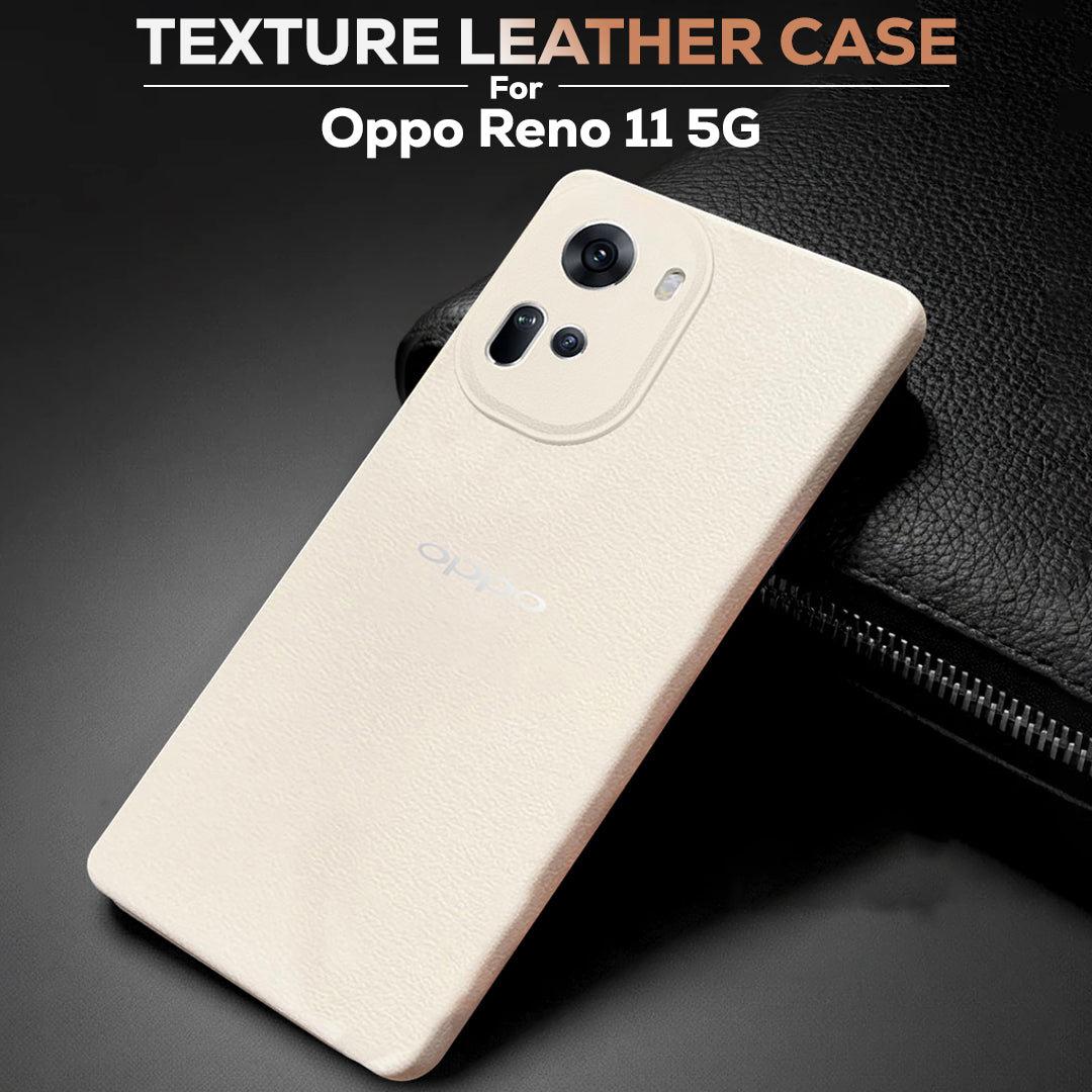 Oppo Reno 11 5G Solid Color Leather Texture Matte Phone Back Case