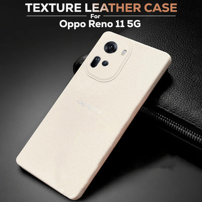 Oppo Reno 11 5G Solid Color Leather Texture Matte Phone Back Case