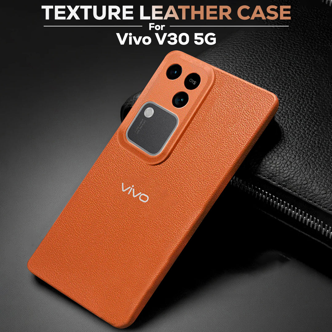 Vivo V30 5G Solid Color Leather Texture Matte Phone Back Case