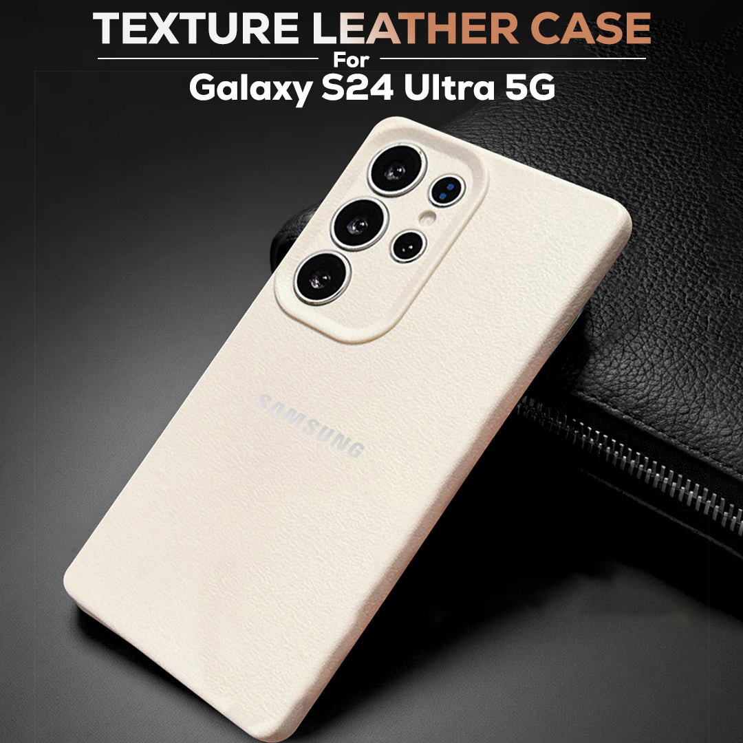 Samsung Galaxy S24 Ultra 5G Solid Color Leather Texture Matte Phone Back Case