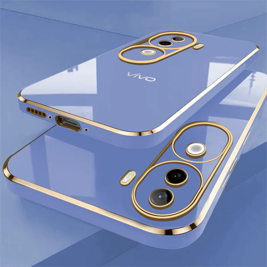 VIVO V30 PRO/T3 ULTRA/ V40E/V40 PRO 5G ULTRA-SHINE GOLD ELECTROPLATED LUXURIOUS  BACK CASE WITH CAMERA PROTECTION