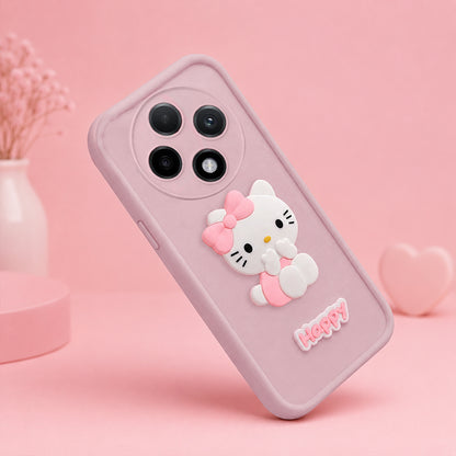 OPPO F27 PRO PLUS 5G Soft Silicone 3D Hello Kitty character design Back Case with Camera Protection