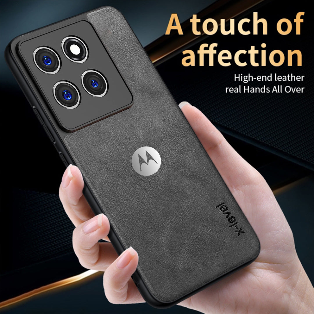 MOTOROLA EDGE 60 FUSION 5G  Business Style PU LEATHER PROTECTIVE BACK CASE WITH CAMERA PROTECTION