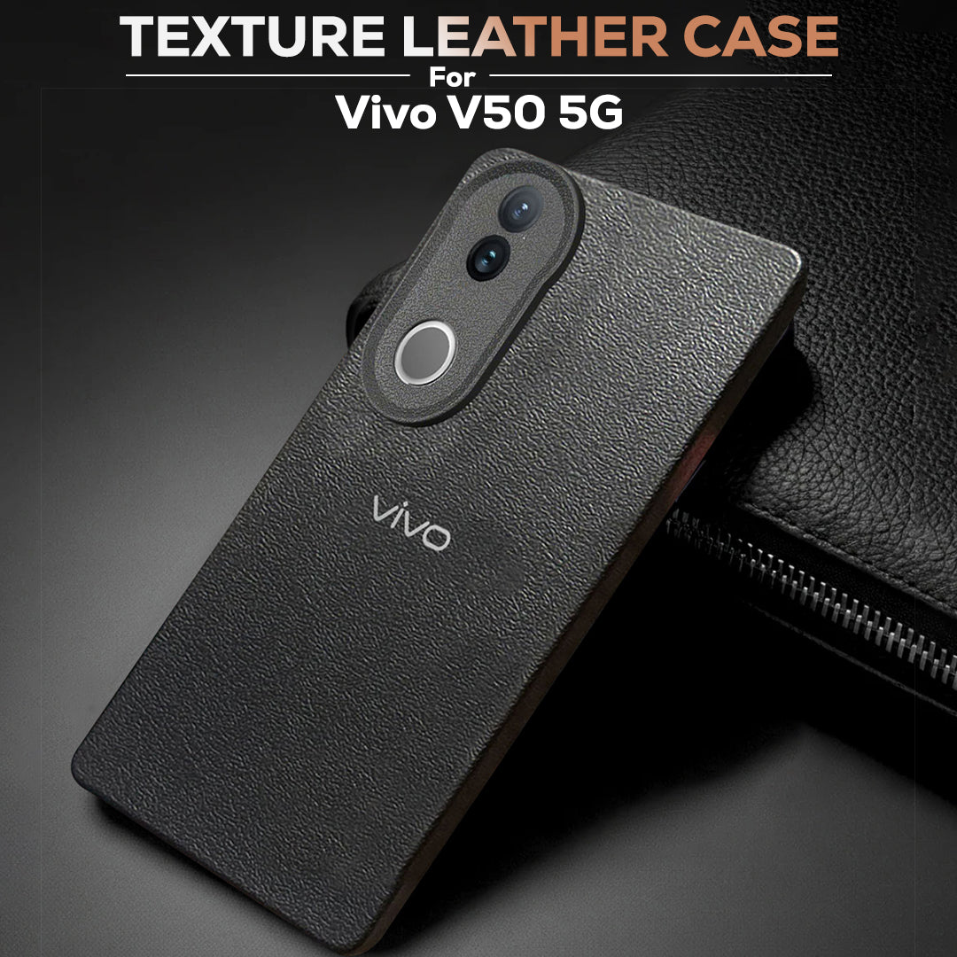 Vivo V50 5G Solid Color Leather Texture Matte Phone Back Case