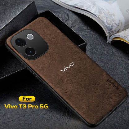 VIVO T3 PRO 5G  Business Style  PU LEATHER PROTECTIVE BACK CASE WITH CAMERA PROTECTION
