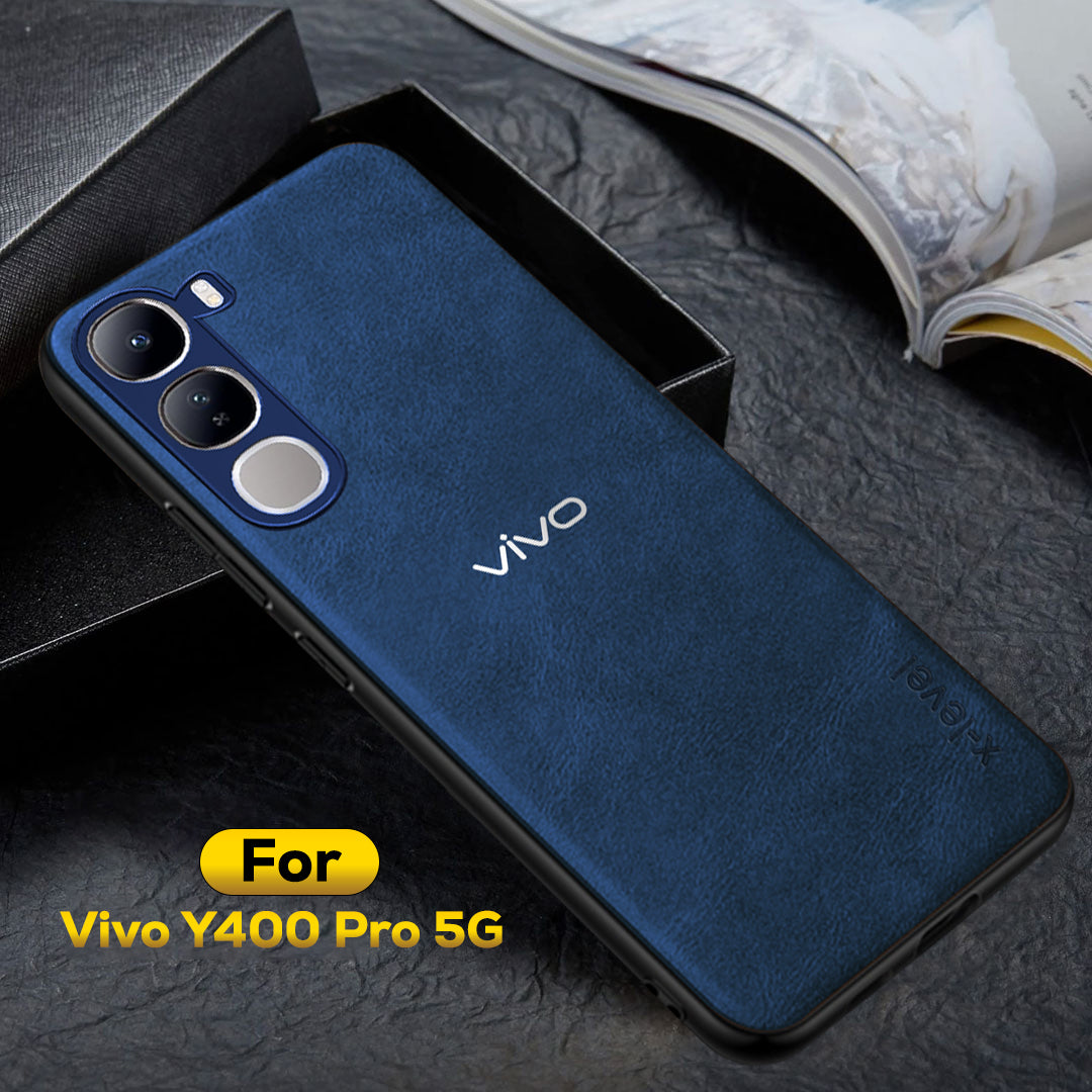 VIVO Y400 PRO 5G Business Style PU LEATHER PROTECTIVE BACK CASE WITH CAMERA PROTECTION