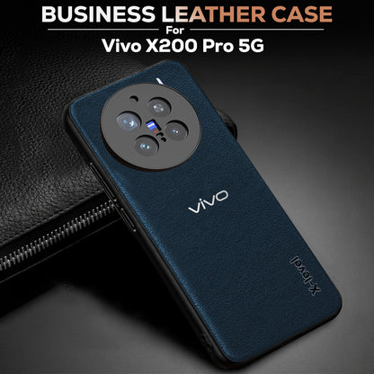 VIVO X200 PRO 5G  Business Style  PU LEATHER PROTECTIVE BACK CASE WITH CAMERA PROTECTION