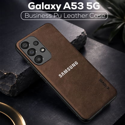 GALAXY A53 5G  Business Style PU LEATHER PROTECTIVE BACK CASE WITH CAMERA PROTECTION