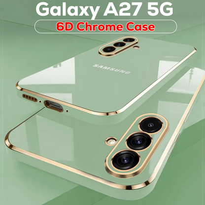 SAMSUNG GALAXY A27 5G ULTRA-SHINE GOLD ELECTROPLATED LUXURIOUS  BACK CASE WITH CAMERA PROTECTION