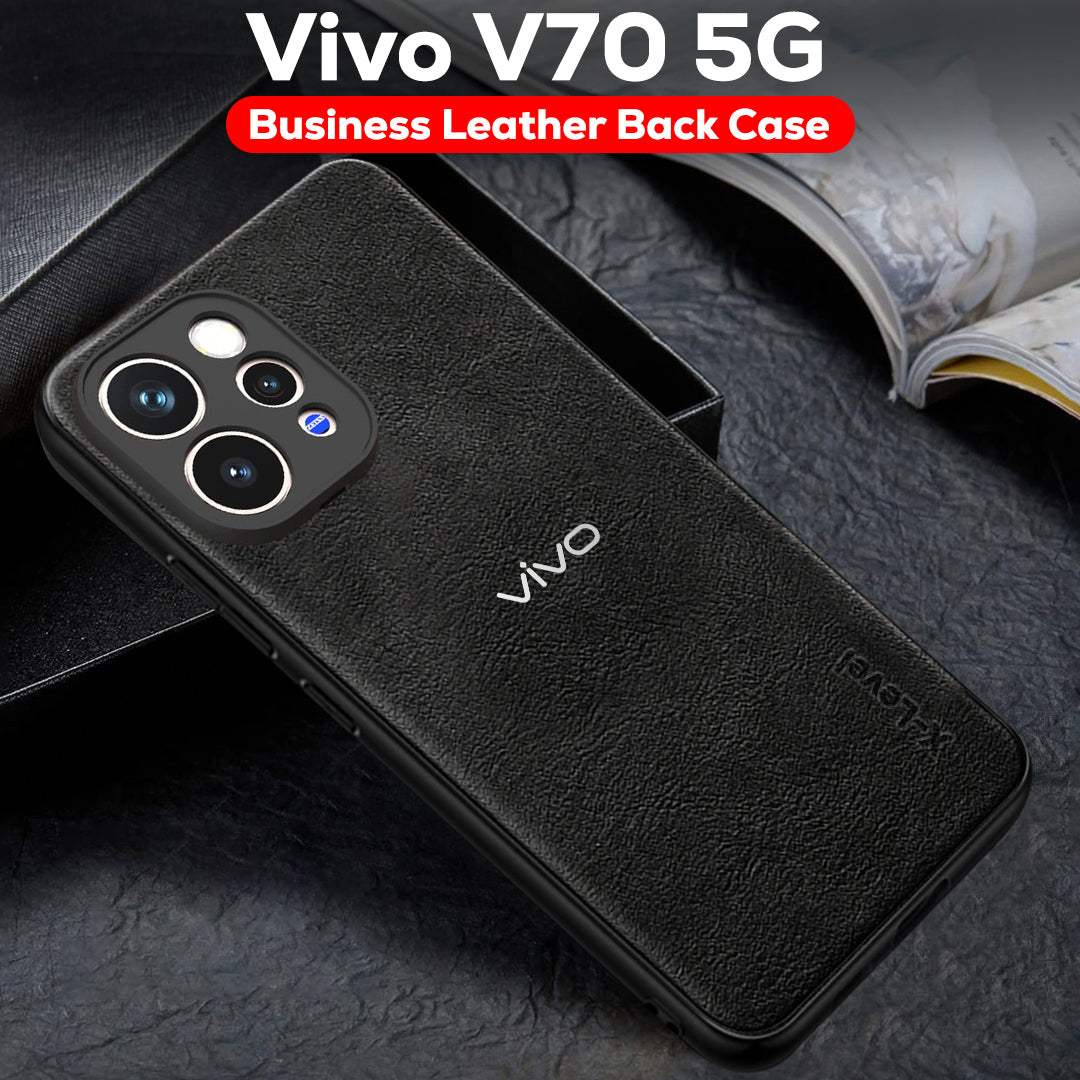 VIVO V70 5G  Business Style PU LEATHER PROTECTIVE BACK CASE WITH CAMERA PROTECTION