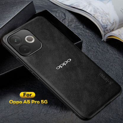 OPPO A5 PRO 5G  Business Style PU LEATHER PROTECTIVE BACK CASE WITH CAMERA PROTECTION
