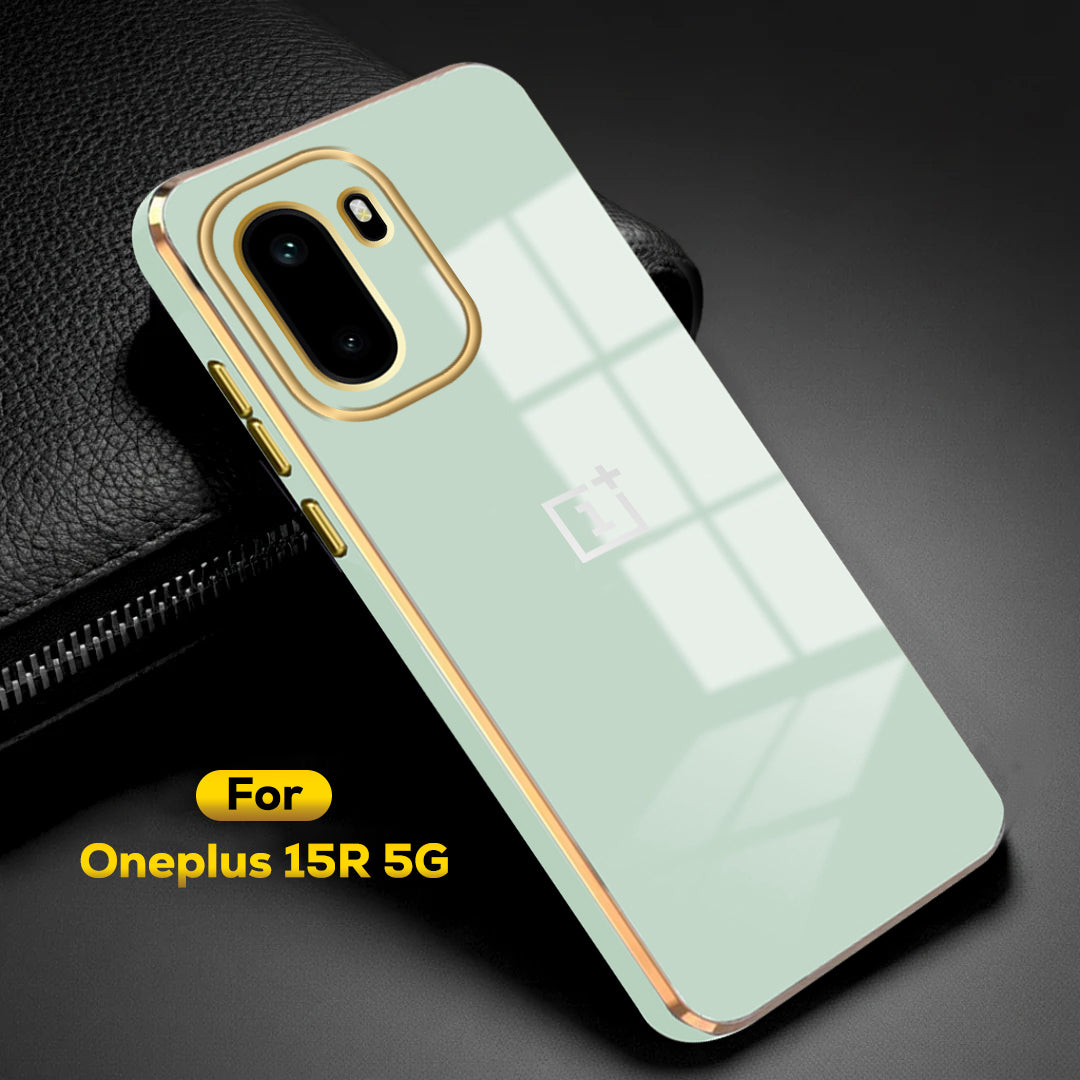 ONEPLUS 15R 5G ULTRA-SHINE GOLD ELECTROPLATED LUXURIOUS  BACK CASE WITH CAMERA PROTECTION