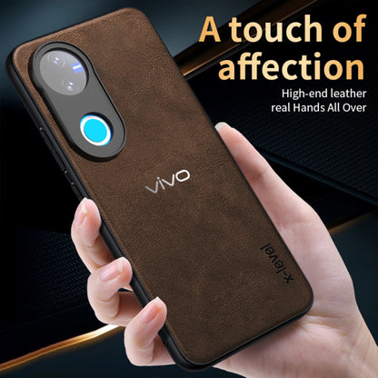 VIVO V50E 5G  Business Style PU LEATHER PROTECTIVE BACK CASE WITH CAMERA PROTECTION