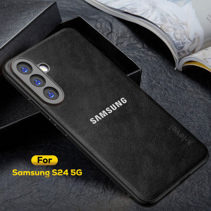 SAMSUNG GALAXY S24 5G Business Style PU LEATHER PROTECTIVE BACK CASE WITH CAMERA PROTECTION