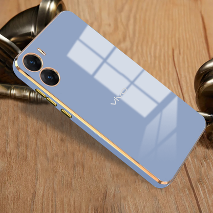 VIVO V29E 5G ULTRA-SHINE GOLD ELECTROPLATED LUXURIOUS  BACK CASE WITH CAMERA PROTECTION
