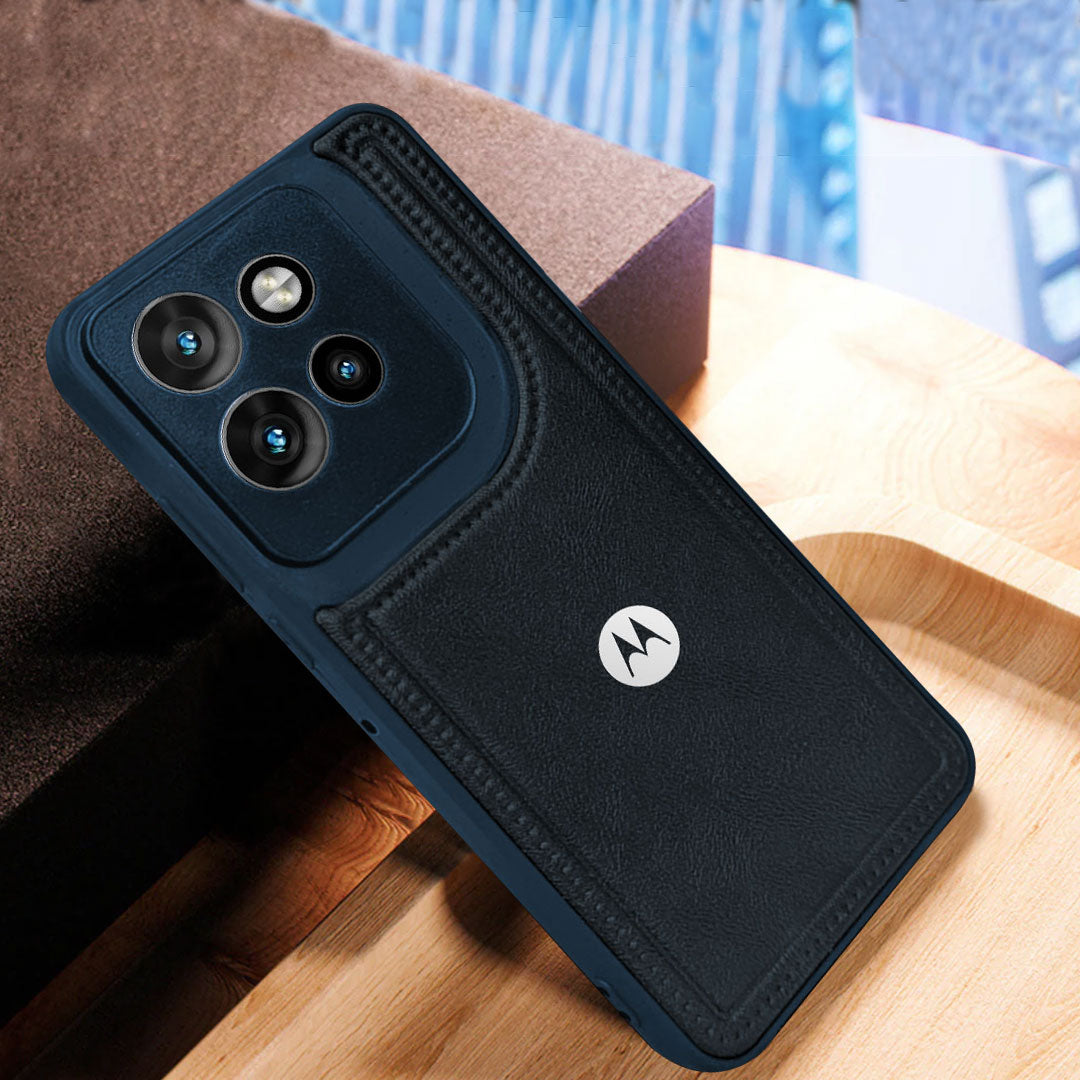 MOTOROLA EDGE 50 NEO 5G Vintage Leather Stitched Protective Back Case