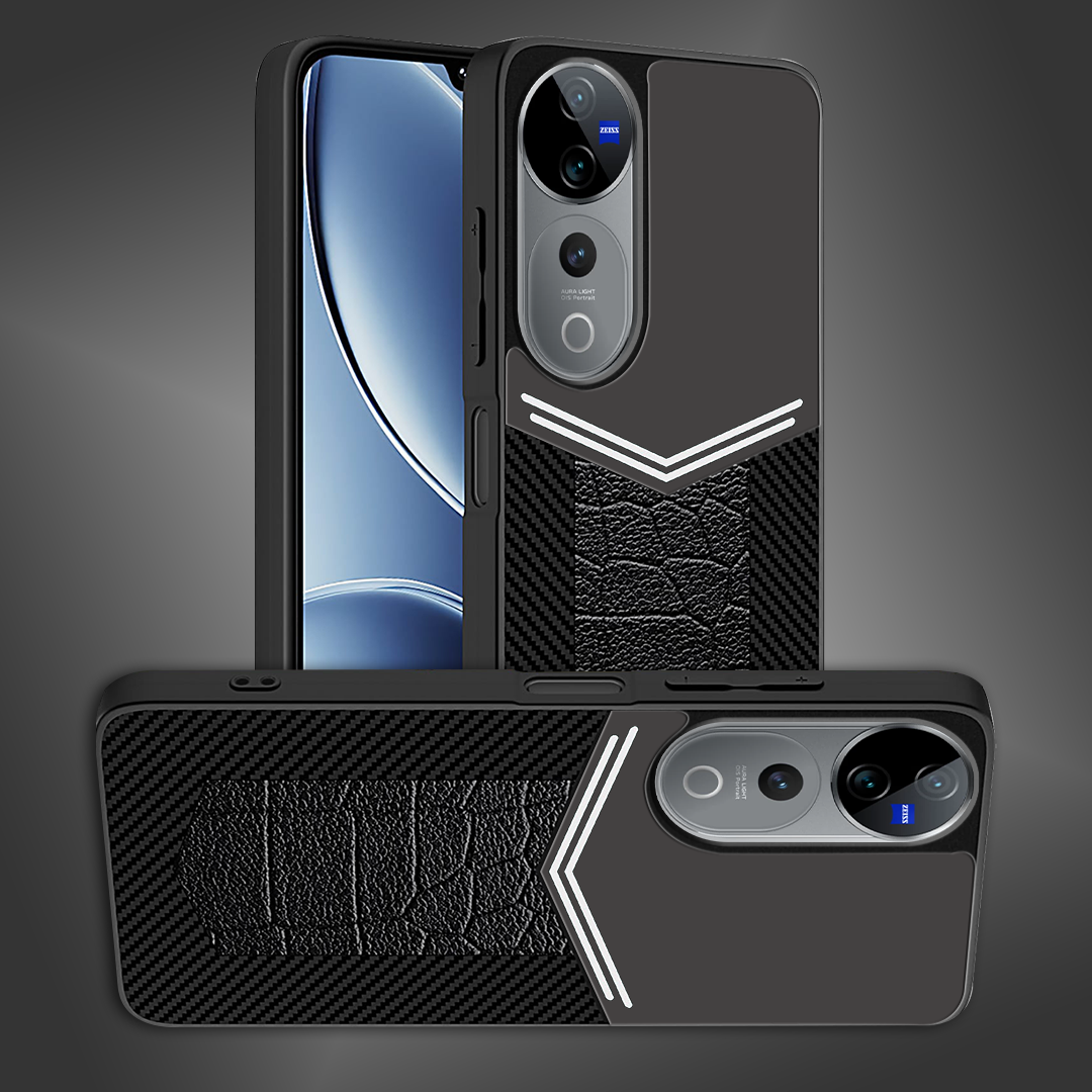 VIVO V40/V40 PRO 5G Ultra Hybrid Carbon Fiber Shockproof TPU + Poly Carbonate Back Cover Case