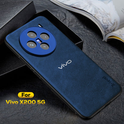 VIVO X200 5G  Business Style PU LEATHER PROTECTIVE BACK CASE WITH CAMERA PROTECTION
