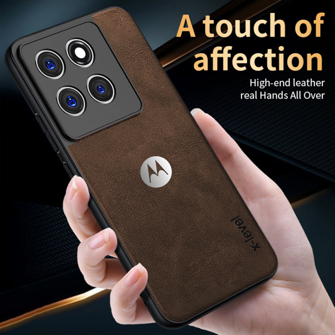 MOTOROLA EDGE 60 FUSION 5G  Business Style PU LEATHER PROTECTIVE BACK CASE WITH CAMERA PROTECTION