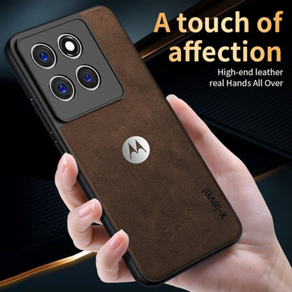 MOTOROLA EDGE 60 FUSION 5G  Business Style PU LEATHER PROTECTIVE BACK CASE WITH CAMERA PROTECTION